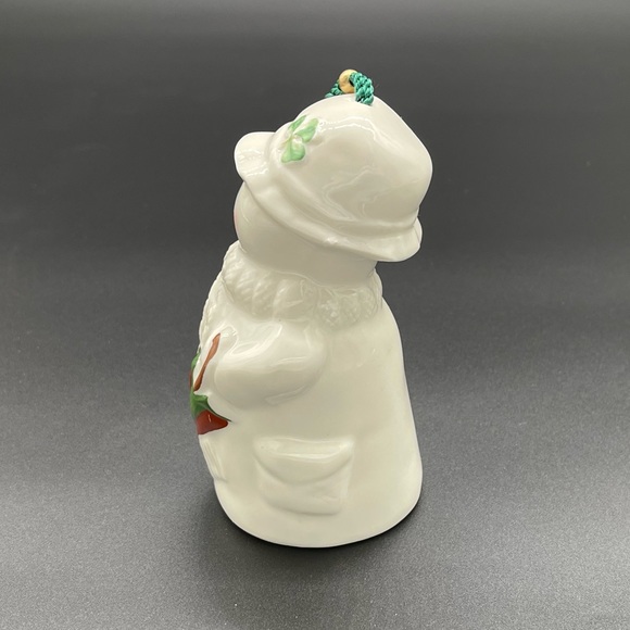 Belleek 2009 Annual Snowmen Snowman with Umbrella Bell Christmas Tree Ornament - Picture 4 of 15
